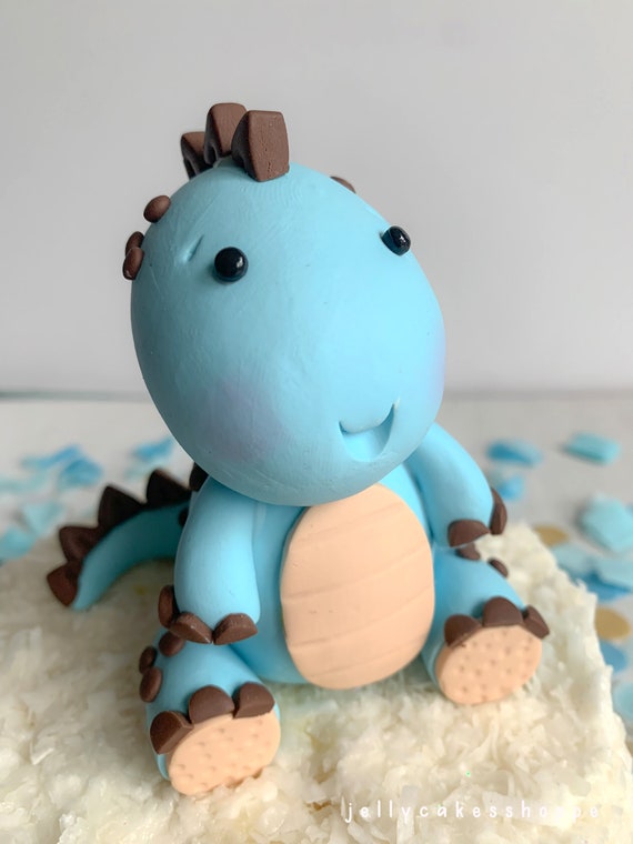 Cake Topper Dinosauro T-Rex Per Compleanno Bambina - Decorazione Torta Glitter Rosa Con Scritta Three Rex