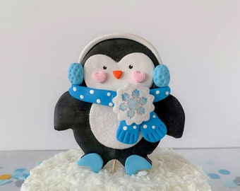 MEZHEN Torta Pinguino Compleanno Cake Topper Natale