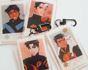 batboys polaroid keychains -- pick your fave!