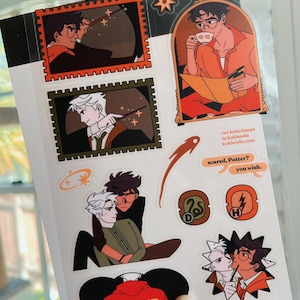 drarry clear sticker sheets 8x5&quot;
