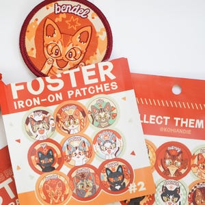 FOSTER KITTEN blind bags series 2 - embroidered collectible patches! :-)