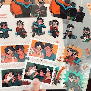 batboys clear sticker sheets 8x5&quot;