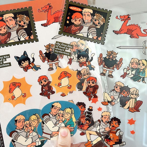 dunmeshi clear sticker sheets 8x5
