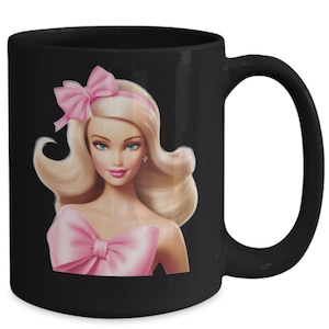 Niedliche Barbie-Tasse bringt Ihren Lieben sicherlich ein Lächeln, Kaffeetasse, Teeliebhaber-Becher, Neuheits-Geschenk, Tee-Liebhaber-Becher mit Barbie-Bild
