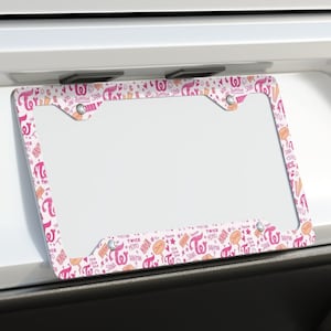 Twice Metal License Plate Frame, Twice, Kpop Twice, Twice Merch, Kpop Merch, Kpop Gifts, Kpop license plate, sana, mina, momo, nayeon, jihyo