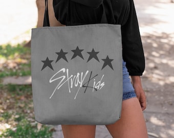 Stray Kids 5 Star Tote, stray kids tote bag, 5 star, skz gifts, stray kids gifts, stray kids, skz, kpop bag, kpop, skzoo, bangchan