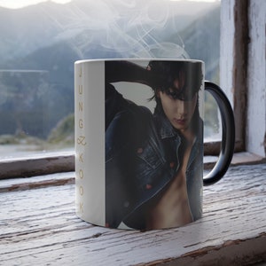 Jungkook Color Morphing 11oz Mug, Bts, Jungkook, Bts Jungkook, Kpop, Kpop mug, bts merch, kpop merch, cooky, rm, jimin, taehyung, suga, jin