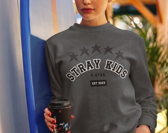 Stray Kids 5 Stars Sweatshirt, stray kids shirt, stray kids, kpop, skz, skzoo, stray kids merch, kpop merch, bangchan, changbin, hyunjin
