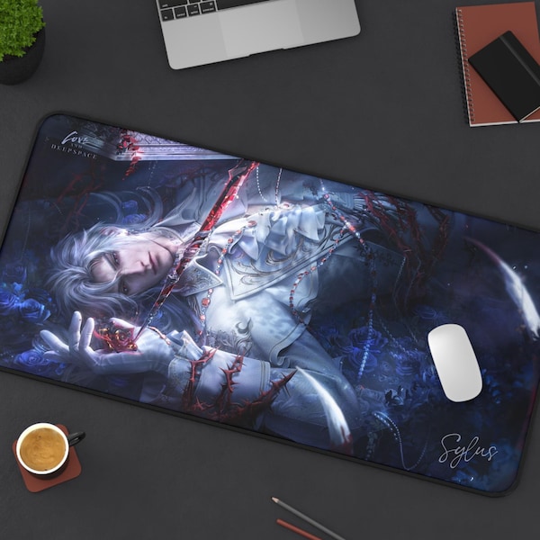 Love and Deepspace Desktop Pad, love and deepspace, otome, sylus, anime, kawaii, sylus dragon, gaming, rpg, lads, sylus lads, mouse pad,