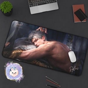 Bloc de bureau Love and Deepspace, love and deepspace, sylus, anime, sylus dragon, jeux, lads, zayne, caleb, rafayel, xavier, tapis de souris, jeu de rôle