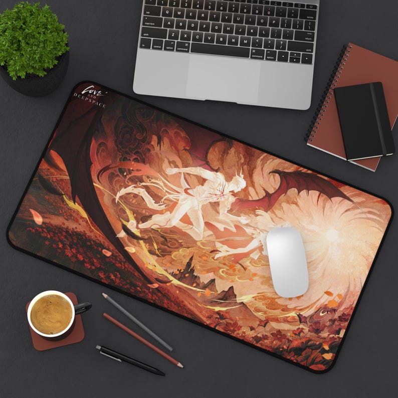 Tapis de bureau Love and Deepspace, love and deepspace, otome, rafayel, sylus, caleb, zayne, xavier, anime, kawaii, gamer, final fantasy, lads, image 2