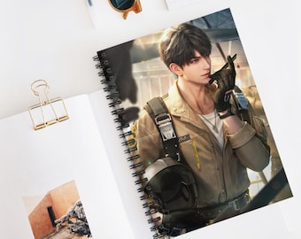 Love and Deepspace Anime Notebook: Caleb Apple Otome Spiral Stationary