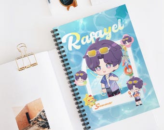 Love and Deepspace Notebook, love and deepspace, otome, rafayel, anime, anime notebook, final fantasy, stationary, rafayel lads, lads, beach