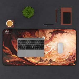 Tapis de bureau Love and Deepspace, love and deepspace, otome, rafayel, sylus, caleb, zayne, xavier, anime, kawaii, gamer, final fantasy, lads, 16" × 32"