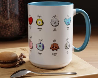 BT21 Mug, Bts, Bt21, 11oz mug, kpop mug, bts coffee mug, kpop gifts, bts gifts, jungkook, jimin, rm, jhope, suga, taehyung, jin, kpop,