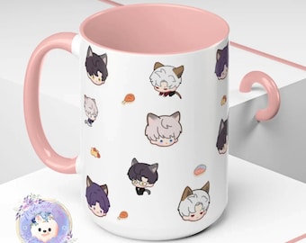 Love and Deepspace Mug, love and deepspace, otome, sylus, Lads, anime, cat butler, final fantasy, zayne, rafayel, xavier, caleb, genshin, hi