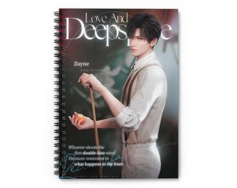 Love and Deepspace Notebook, love and deepspace, otome, rafayel, xavier, zayne, anime, anime notebook, final fantasy, kpop, stationary, rpg