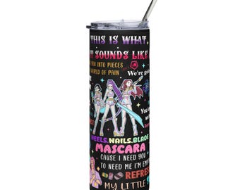 Kpop Demon Hunter Tumbler, 20 oz Tumbler, Kpop demon hunter, huntrix, saja boys, jinu, rumi, mira, zoey, derpy, golden, demon hunter, anime