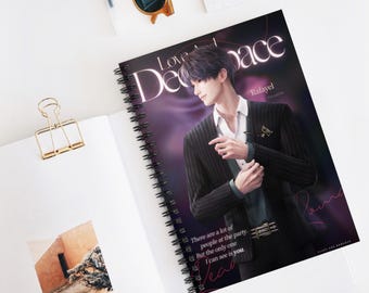 Love and Deepspace Notebook, love and deepspace, otome, rafayel, xavier, zayne, anime, anime notebook, final fantasy, kpop, stationary; rpg