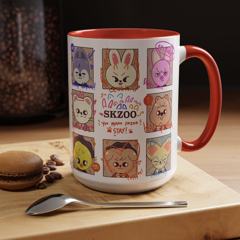 Stray Kids Mug, Skzoo Mug, kpop mug, stray kids gifts, stray kids, skzoo gift, kpop gifts, bangchan, hyunjin, leeknow, kpop, skz, skzoo, han image 1