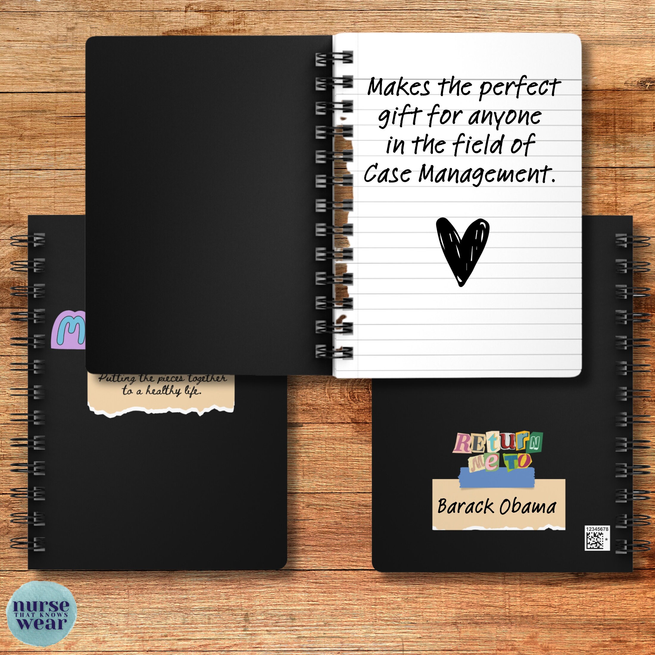 Fun Case Manager Journal, Notebook for Care Manager, Note Book for Case