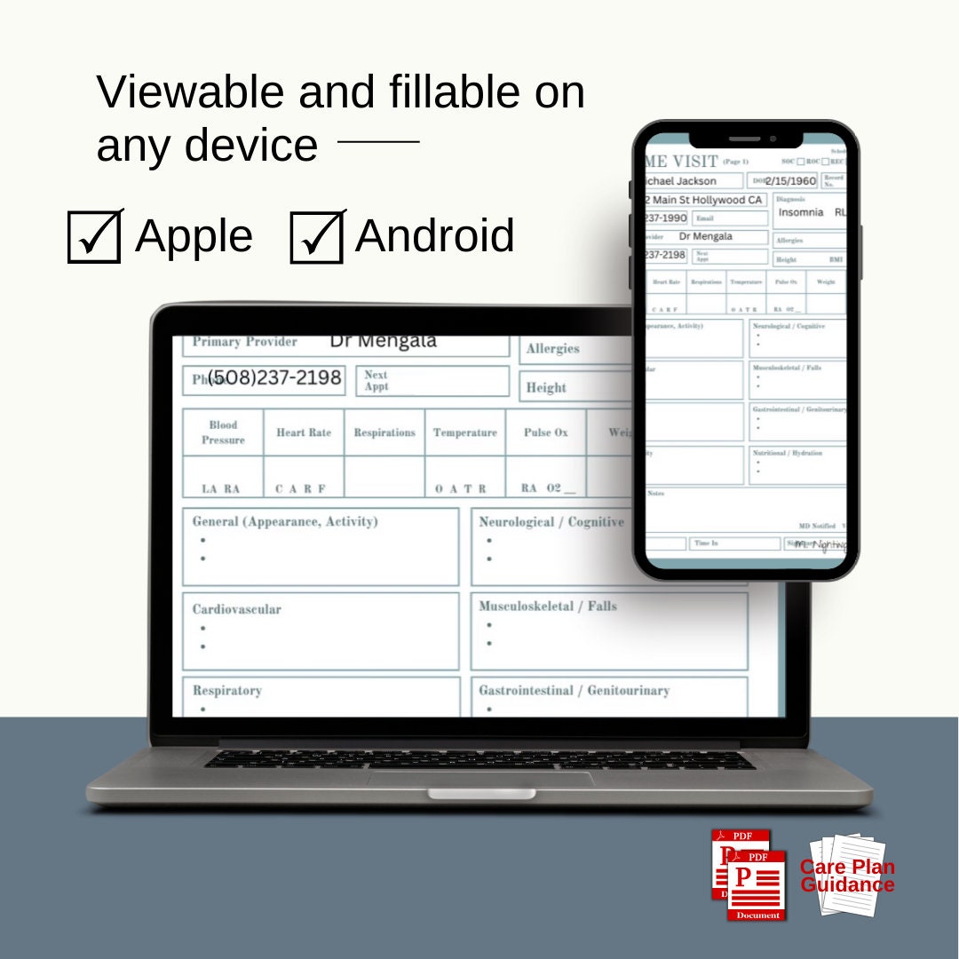 Home Health Nurse Home Visit Template, Report Sheet for Skilled Nursing Home Health Nurse Home Visit Template, Report Sheet for Skilled Nursing