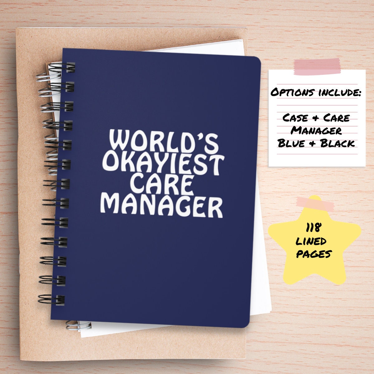 Case Manager Journal, Lined Notebook for Case Workers, Care Management