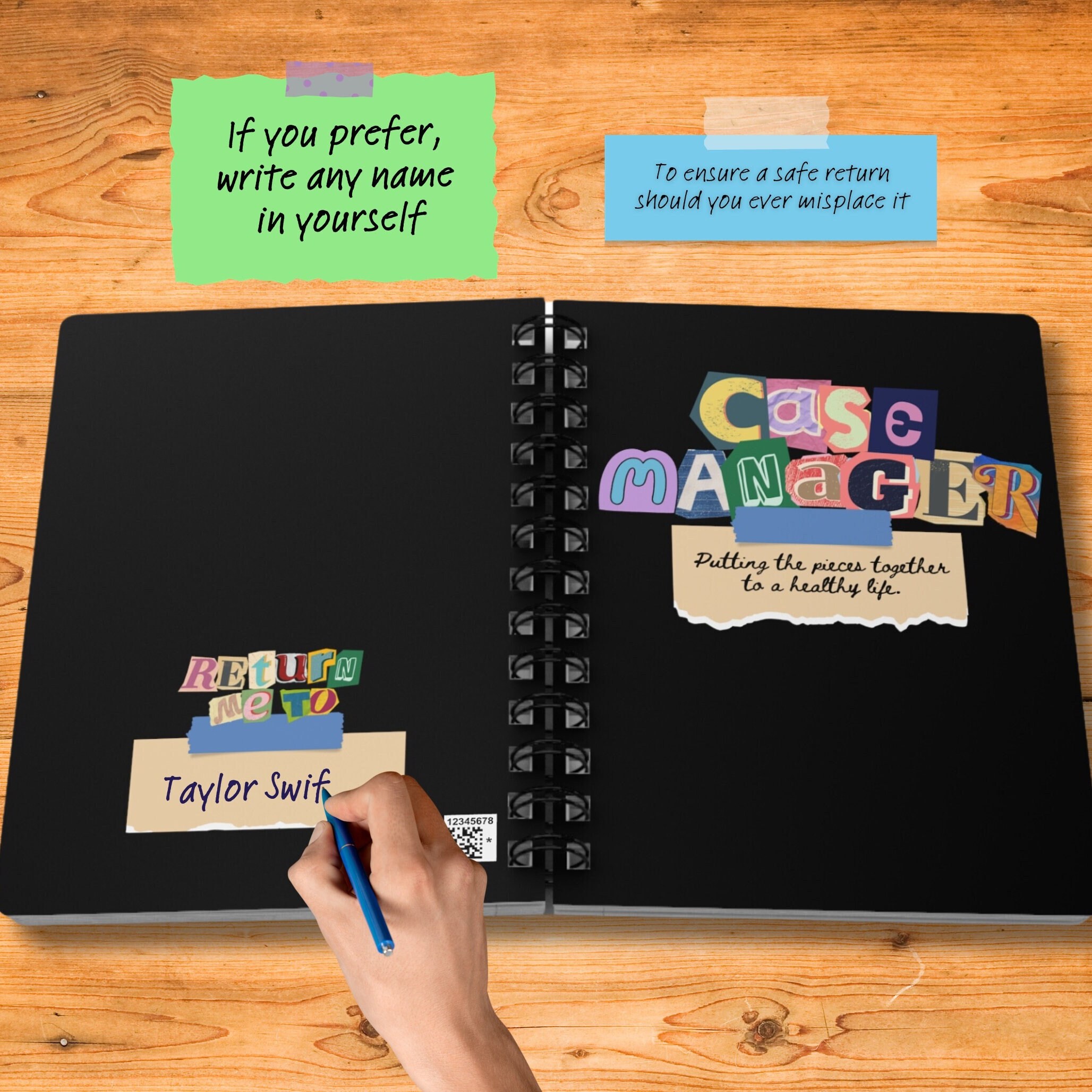 Fun Case Manager Journal, Notebook for Care Manager, Note Book for Case