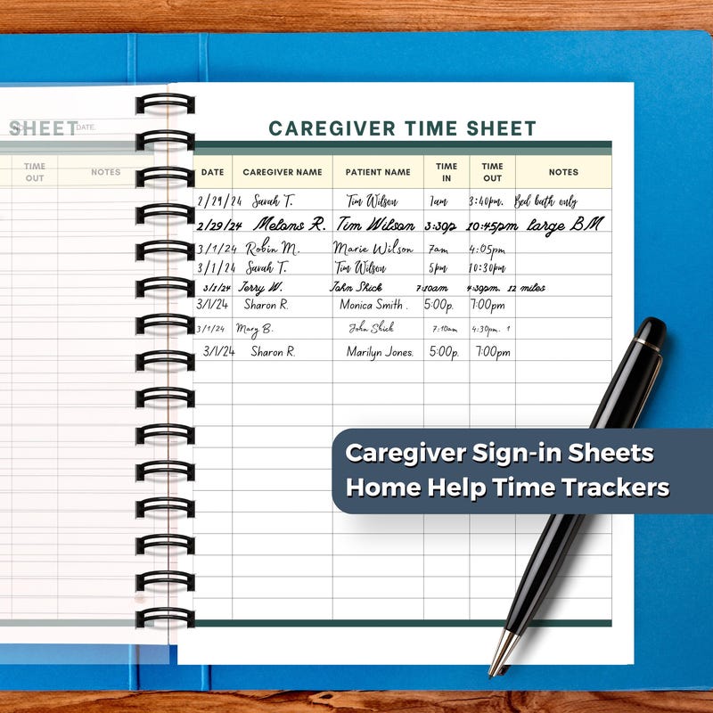Home Care Timesheet - Etsy