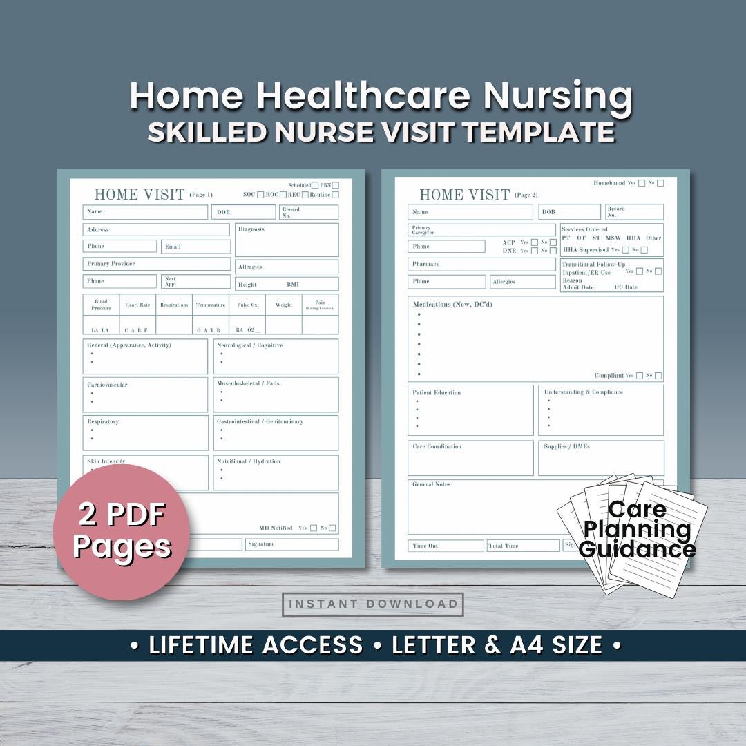 Home Health Nurse Home Visit Template Report Sheet for Skilled Nursing Home Health Nurse Home Visit Template Report Sheet for Skilled Nursing