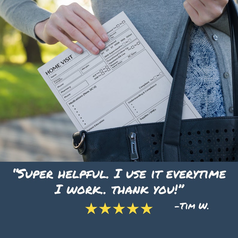 Home Health Nurse Skilled Visit PDF Template, Report Sheet for Nursing