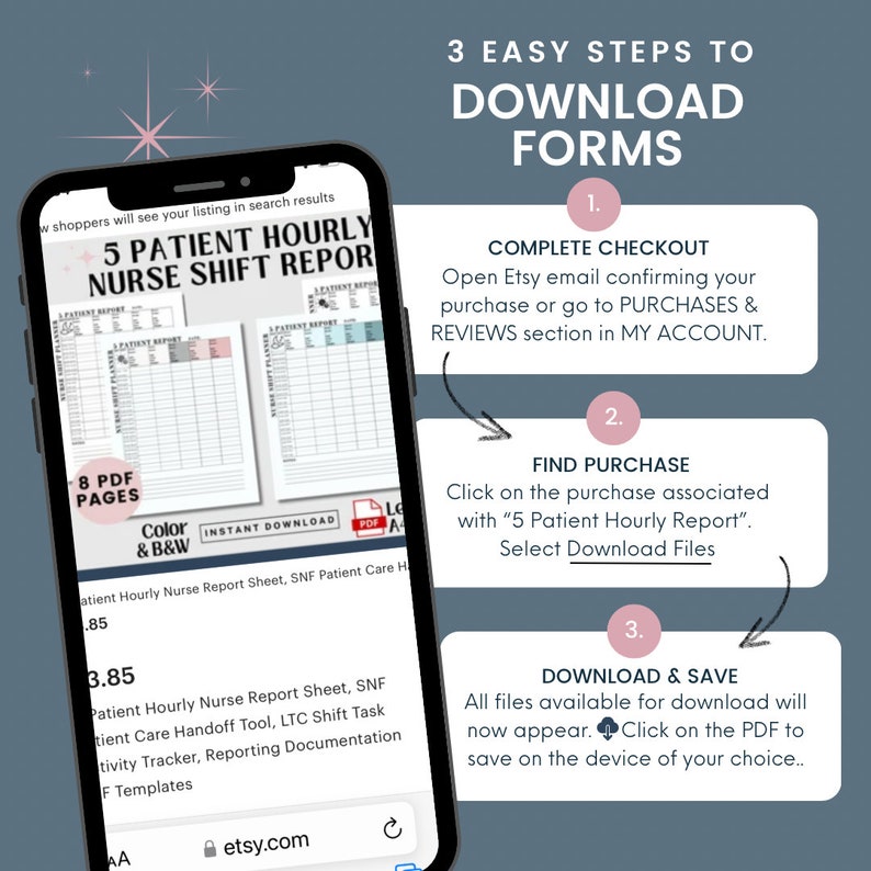 5 Patient Hourly Nurse Report Sheet, SNF Patient Care Handoff Tool, LTC ...