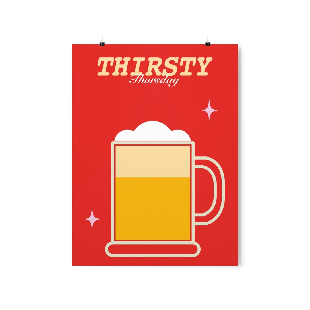drinking-days-of-the-week-eclectic-decor-premium-matte-etsy