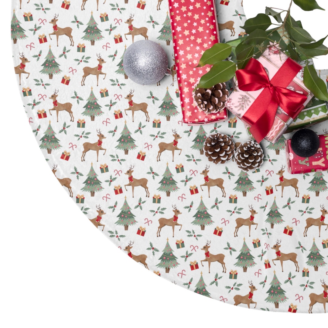 White Christmas Tree Skirtschristmas Decorvintage Christmas Tree