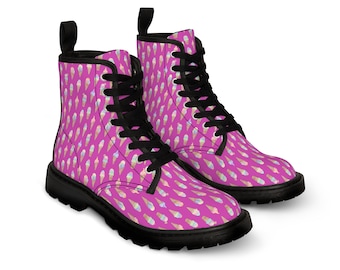 Trendy Ice Cream Berry Women's Canvas Boots|Summer Vibes|Birthday Party Gift|Mothers Day Gift|Home Decor|Valentine’s Day