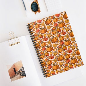 Halloween & Pumpkins Spiral Bound Journal|Vintage Spiral Notebook|Notebook Journal|Personalized Journal Notebook|Daily Journal|Travel Gift