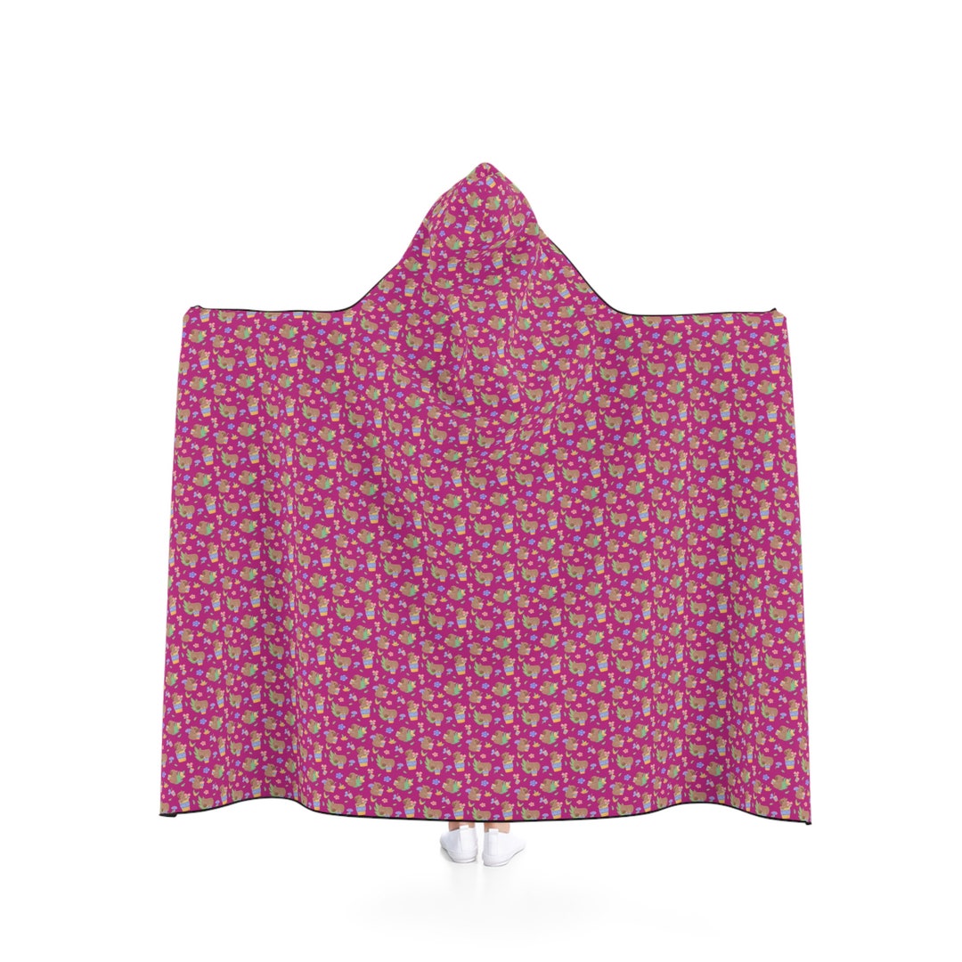 Pink Capybara Hooded Blanketcute Capybara Giftanimal Lover Giftbirthday