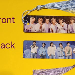 BTS small metal double sided bookmarks