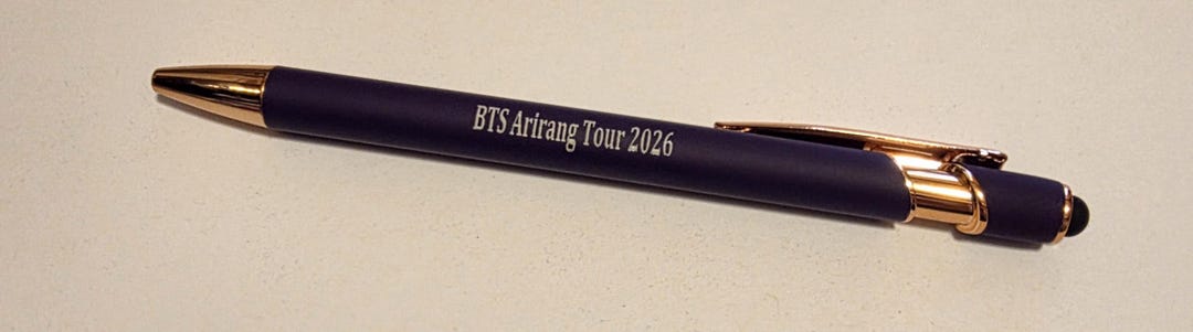 BTS Arirang Tour 2026 Engraved Pen - Etsy
