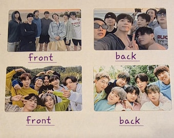 Bangtan thin metal double-sided shimmer photocards. RM, Jin, Suga, Jhope,  Jimin,  Taehyung, Jungkook