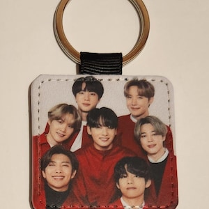 BTS leatherette key chains. RM, Jin, Suga, Jhope,  Jimin,  Taehyung, Jungkook