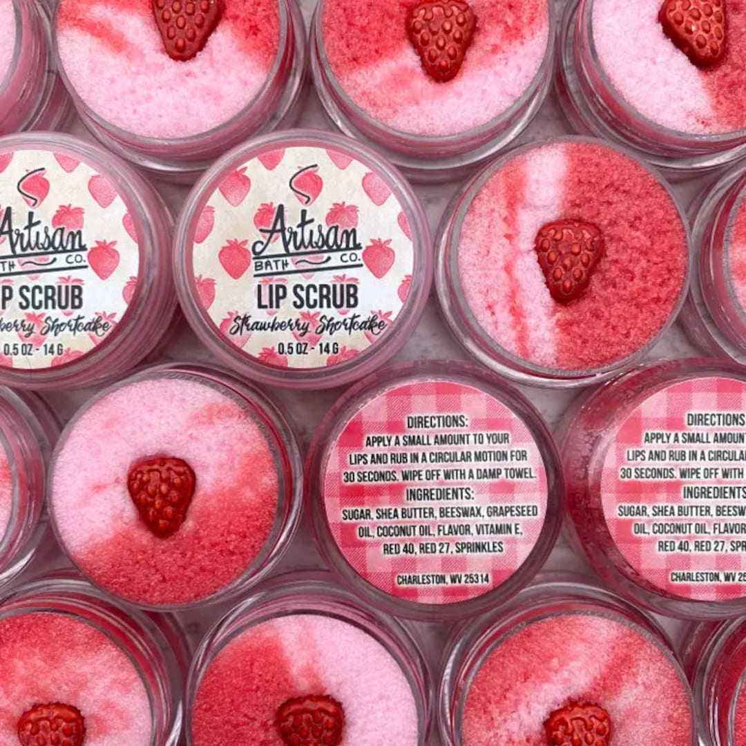 Lip Scrubs Flavored Organic Lip Sugar Scrub Emulsifying Lip Etsy