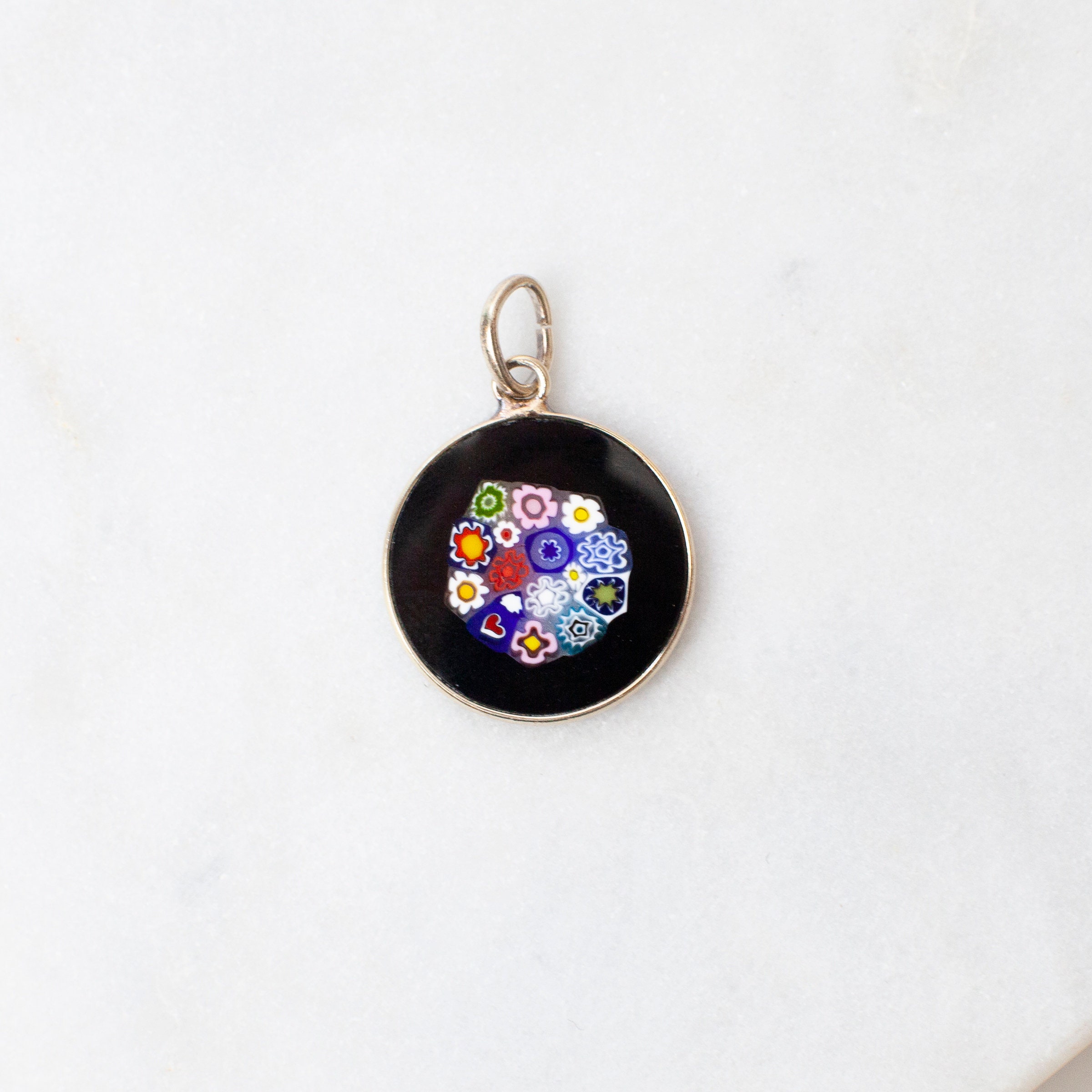 Murano Pendants | Venetian Reflections Rectangular Pendant - Blue Red