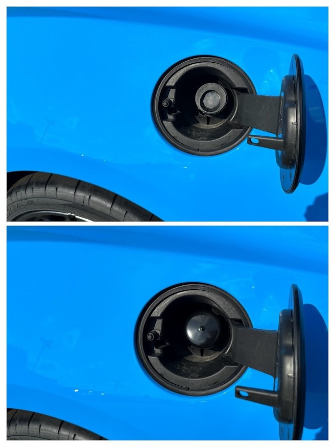 Capless Gas Cap Dust Cover, 2.375in ID, Compatible With Chevrolet, GMC