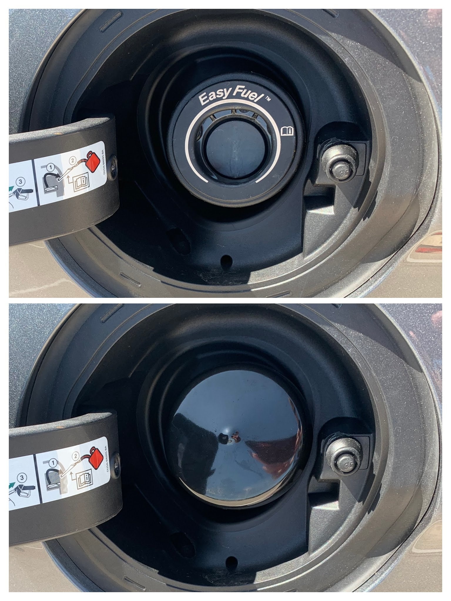 Capless Gas Cap Dust Cover, 2.5in ID, Compatible With Jeep, Dodge, Ram & Chrysler Vehicles Model