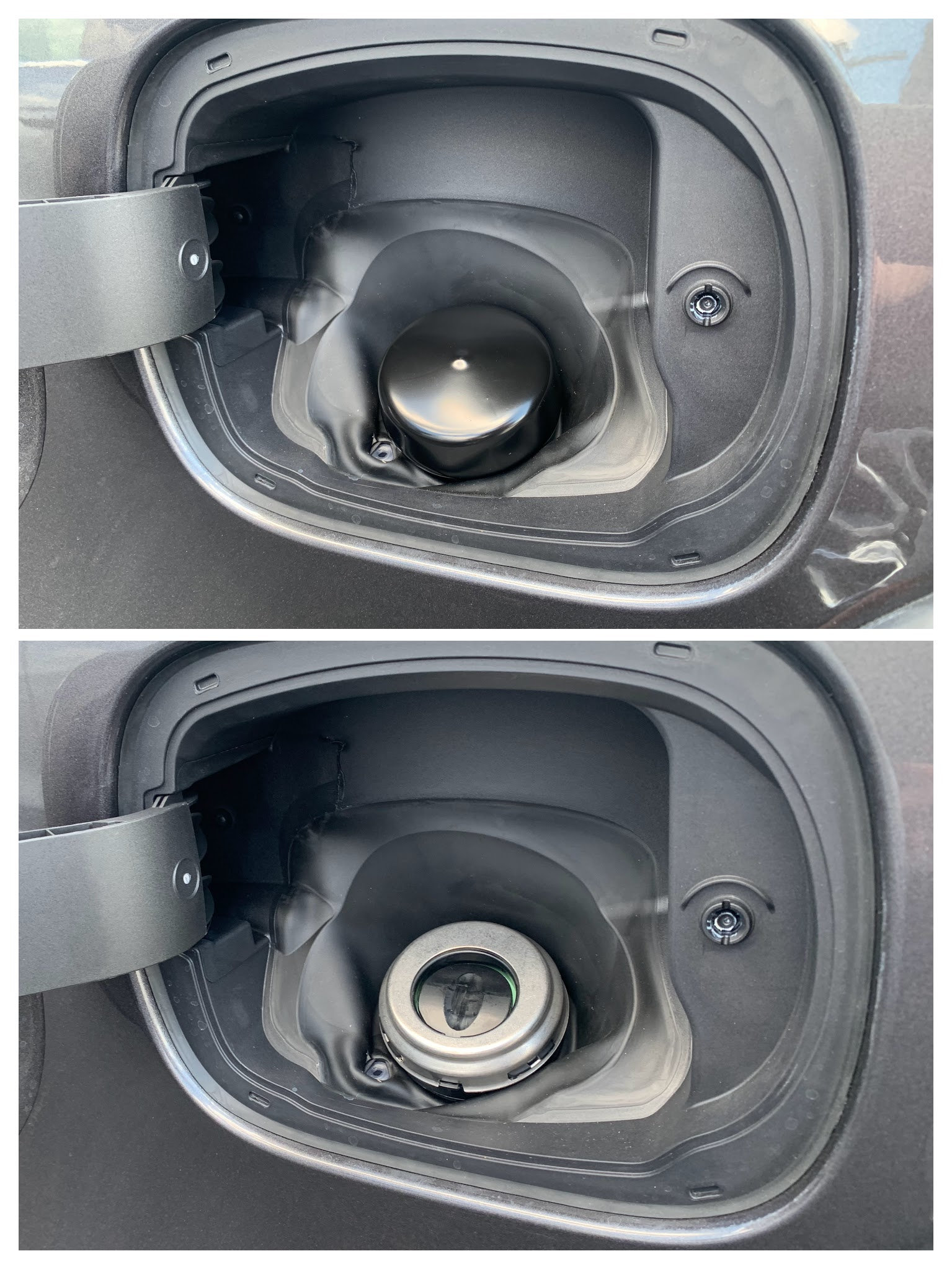 Capless Gas Cap Dust Cover, 2.5in ID, Compatible With Jeep, Dodge, Ram