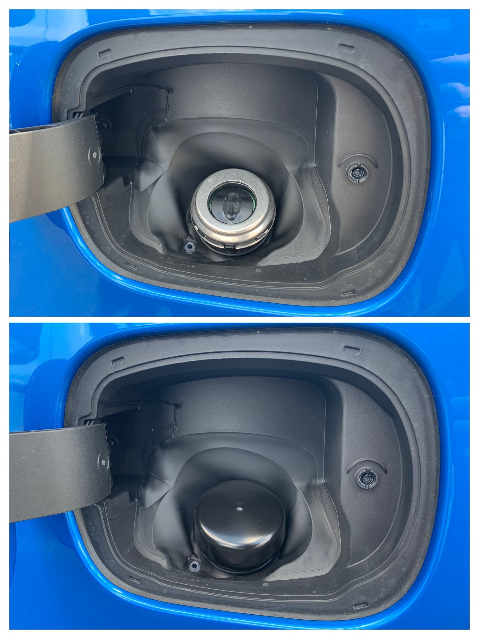 Capless Gas Cap Dust Cover, 2.5in ID, Compatible With Jeep, Dodge, Ram