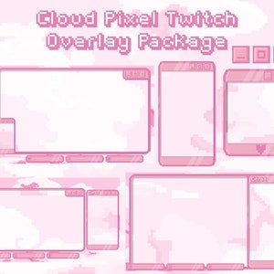 Cloud Pixel Full Twitch Overlay Paket