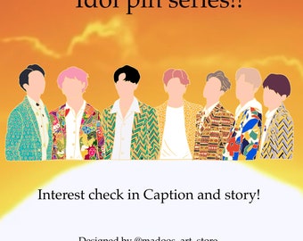 Preorder: Idol BTS Enamel Pin Series-Set of 7!