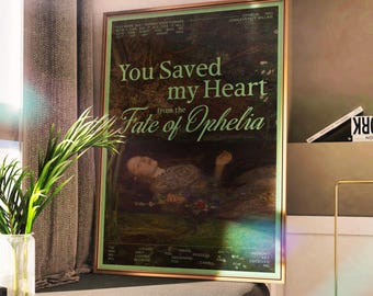 Showgirl Wall Art | "Fate of Ophelia" Lyric Poster | Printable Decor | Room Green Swift Music Print | Instant Download (A1, A2, A3, A4, A5)